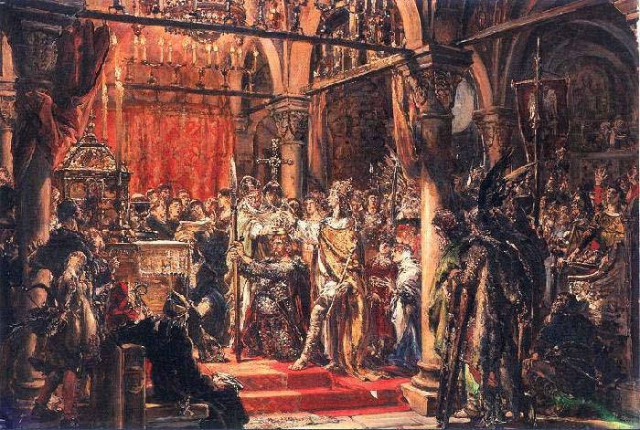Jan Matejko Coronation of the First King of Poland china oil painting image